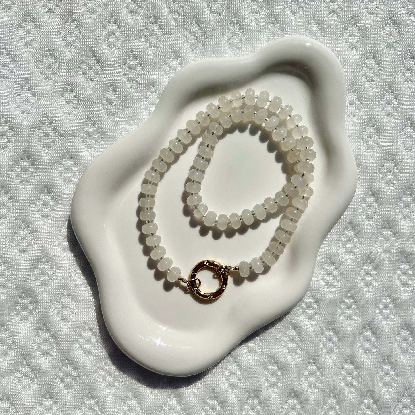 White jade necklace